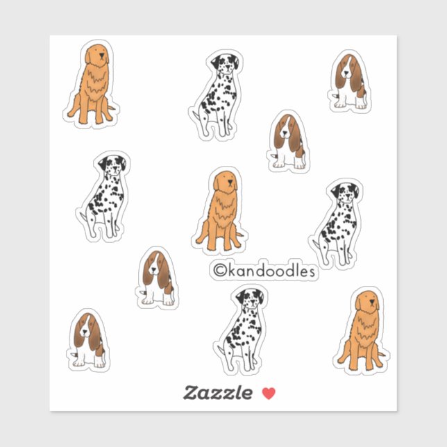 Stickers Chien (Feuille)