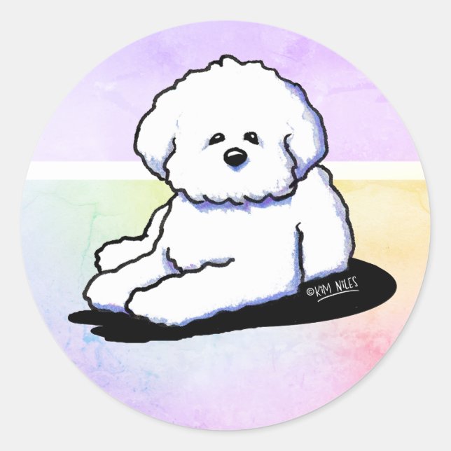 Stickers Chien Bichon Frise (Devant)