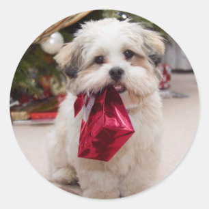 Stickers Chien de Noël mignons