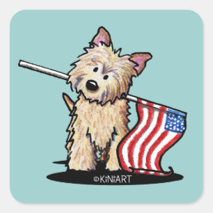 Stickers Chien Terrier de Cairn USA