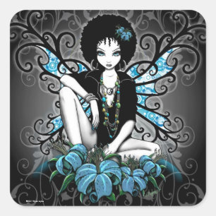 Stickers "Chine" Retro Lily Yin Yang