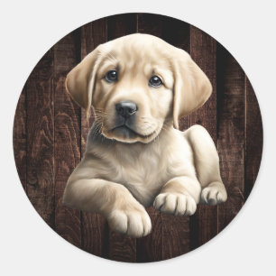 Stickers Chiot de laboratoire jaune