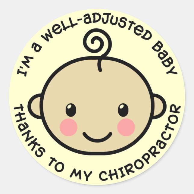 Stickers Chiropratique pour bébés bien ajustés (Devant)