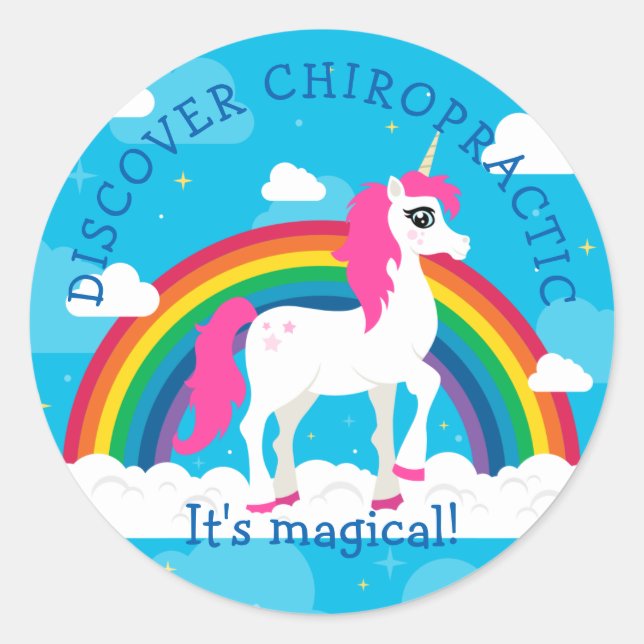 Stickers Chiropratique pour enfants Unicorn (Devant)