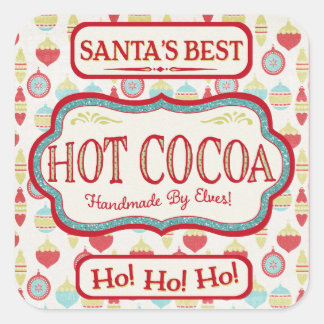 Stickers chocolat au cacao chaud de Noël