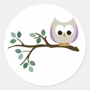 Stickers Chouette violette