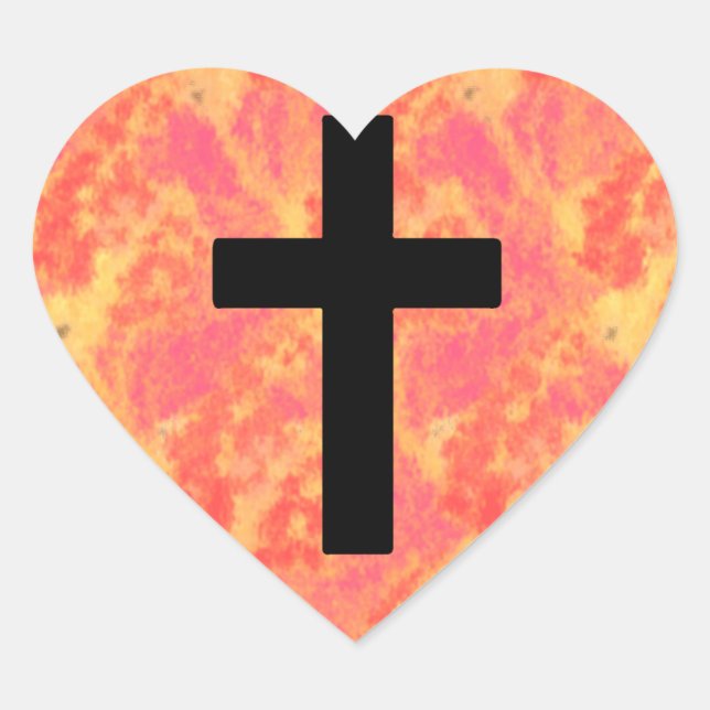 Stickers Christian Cross Sunrise Couleur Arrière - (Devant)