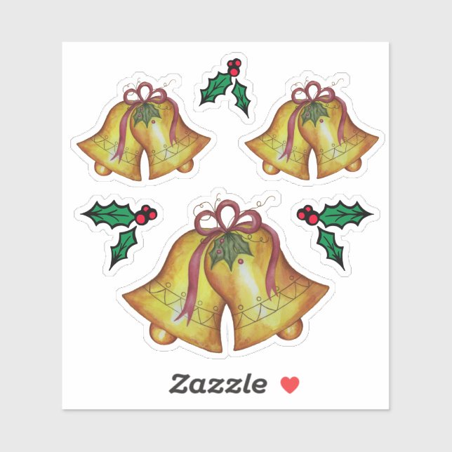Stickers Christmas Bells (Feuille)