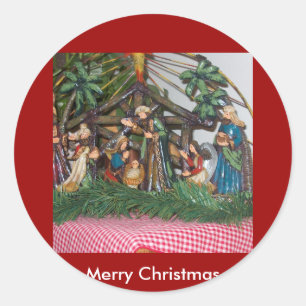 Stickers/Christmas/Nativity Classic Round Sticker