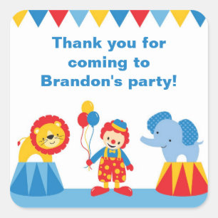 Stickers Circus Anniversaire