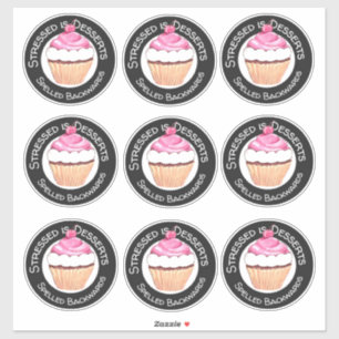 Stickers Citations d'anniversaire amusant Pink Cup