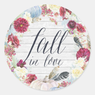 Stickers Citrouille d'automne "Fall in Love"