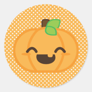 Stickers Citrouille Kawaii Jack-o'-lantern
