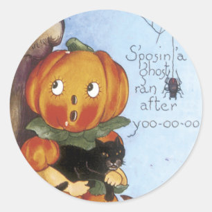 Stickers Citrouille mignon d'Halloween - Trick ou 