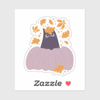 Stickers Citrouille Peek-a-boo sur mesure en vinyl