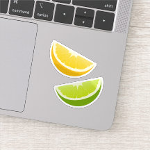 Stickers Citrus avec des tranches de citron et de