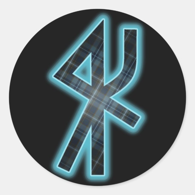Stickers Clan Sverker Bind Rune Tartan Stickers (Devant)