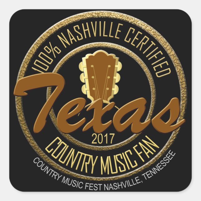 Stickers Classic du fan de musique country certifi (Devant)