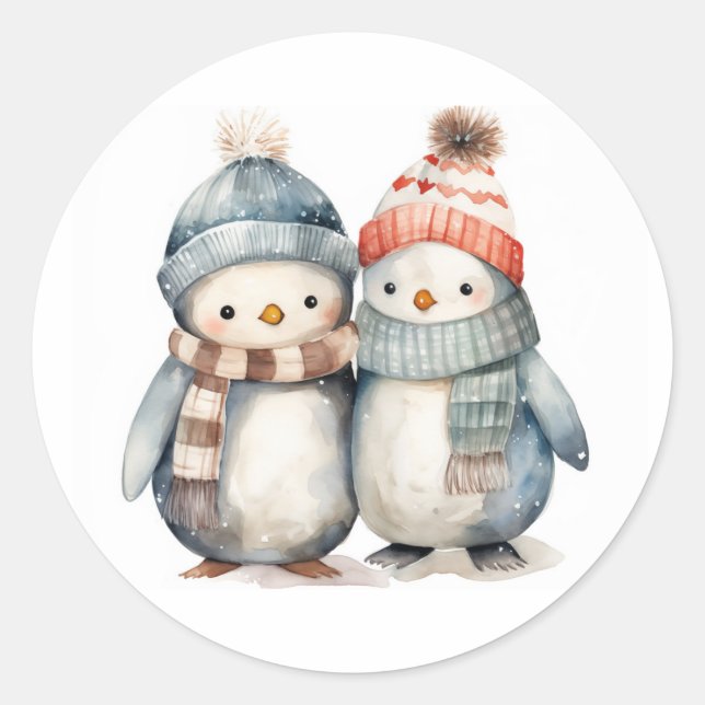 Stickers Classic Penguin d'hiver (Devant)