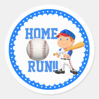 Stickers Classic Round de baseball à domicile
