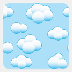 Stickers Clouds Blanches Fluffants