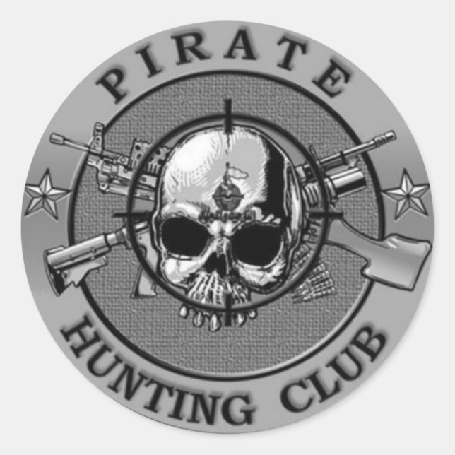 Stickers Club de chasse aux pirates (Devant)