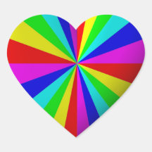 Stickers Coeur arc-en-ciel