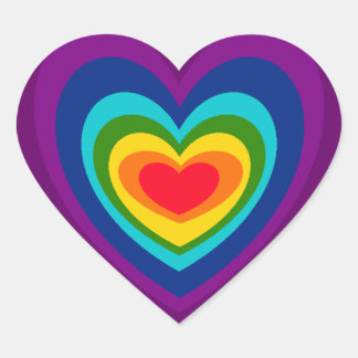 Stickers Coeur AZ-Rainbow