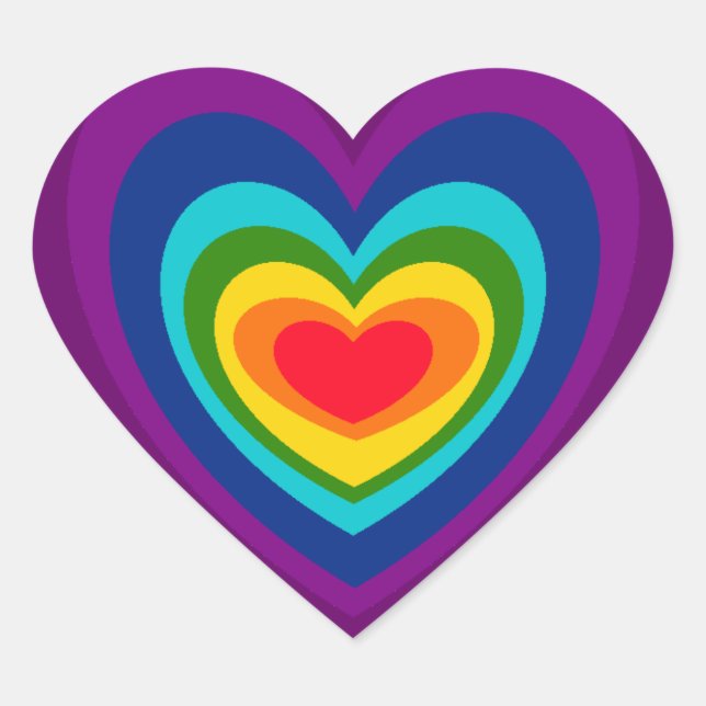 Stickers Coeur AZ-Rainbow (Devant)
