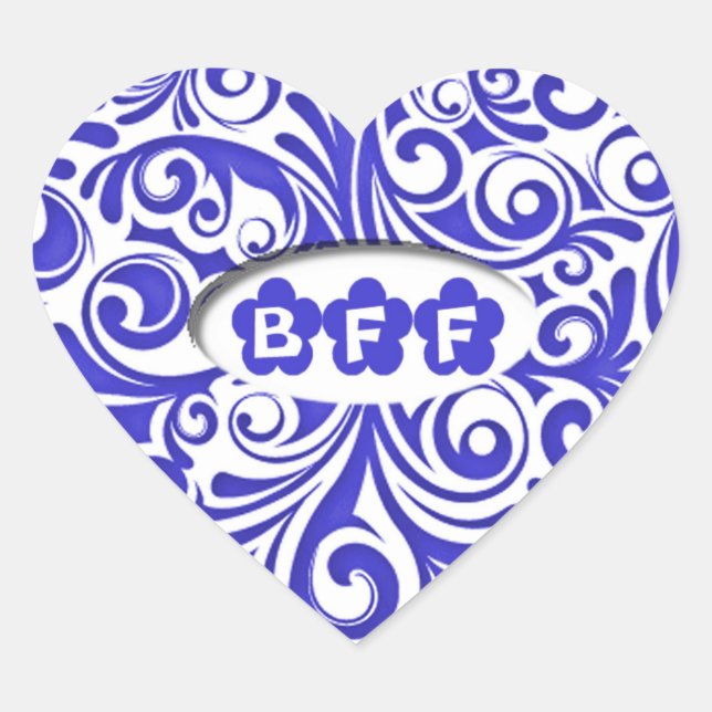 Stickers Coeur BFF Bleu (Devant)