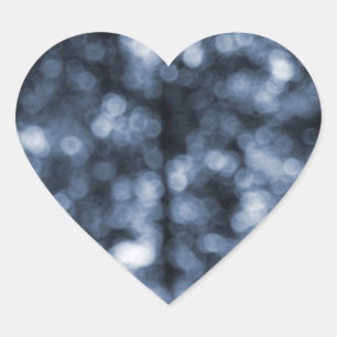 Stickers Coeur Bleu Bokeh