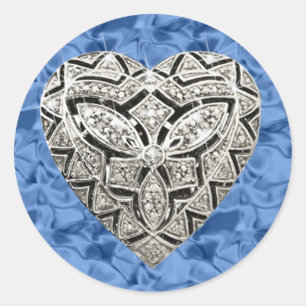 Stickers Coeur Blue Elegant Designer