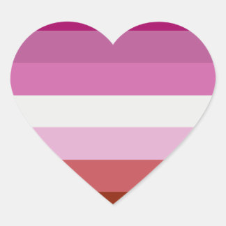 Stickers Coeur de la fierté lesbienne
