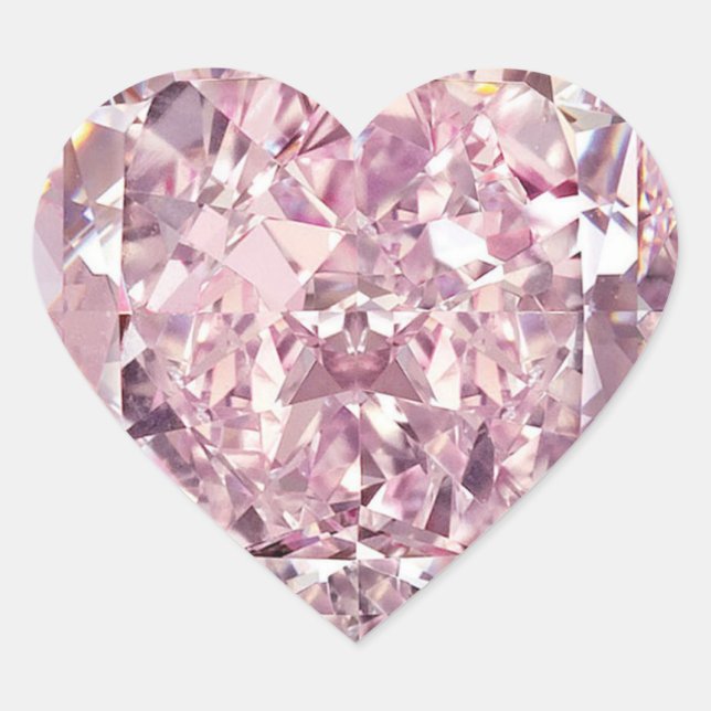 Stickers Coeur Diamant Bubblegum (Devant)