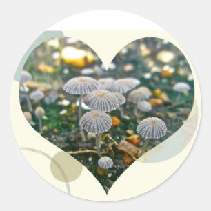 Stickers Coeur du jardin des champignons
