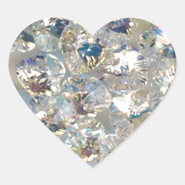 Stickers Coeur en cristaux brillants (Devant)