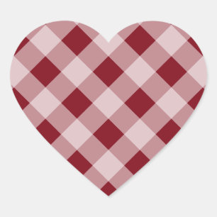 Stickers Coeur En vichy Rouge Pays