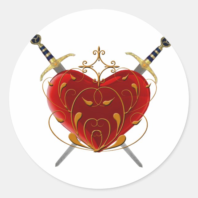 Stickers Coeur Et Dagers (Devant)