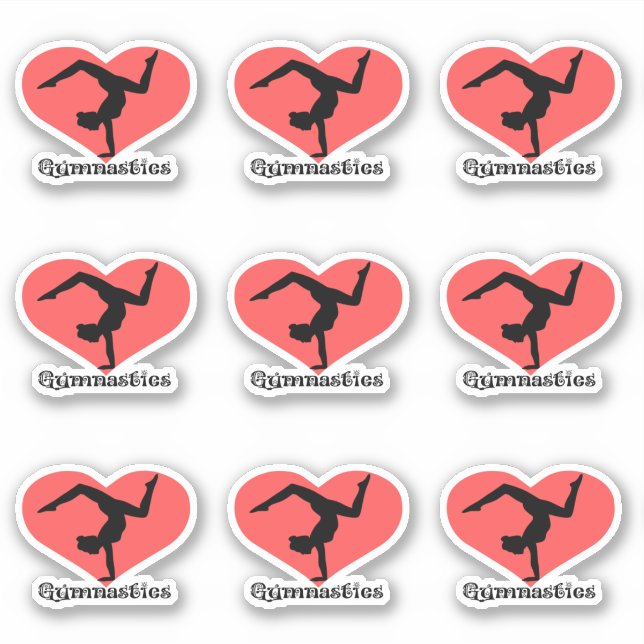 Stickers Coeur Gymnastique (Devant)