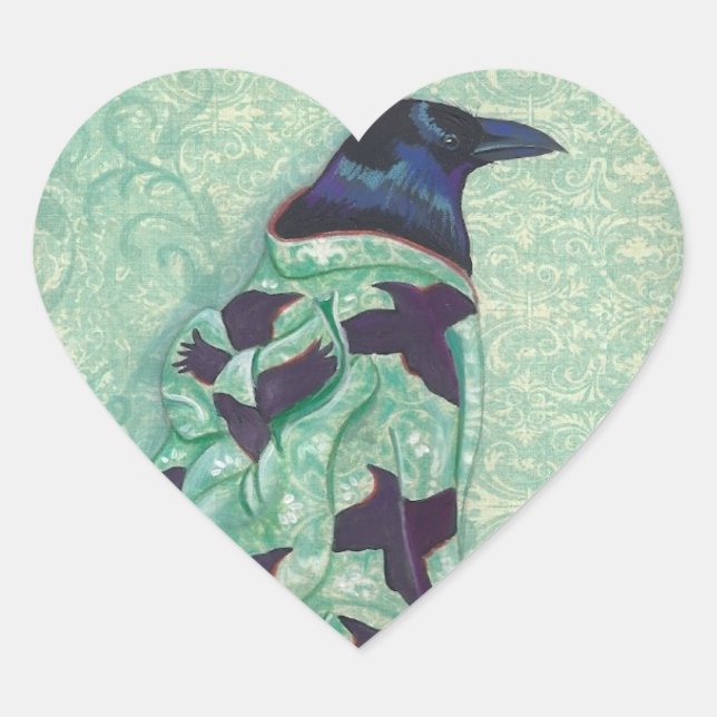 stickers coeur Kimono Raven (Devant)