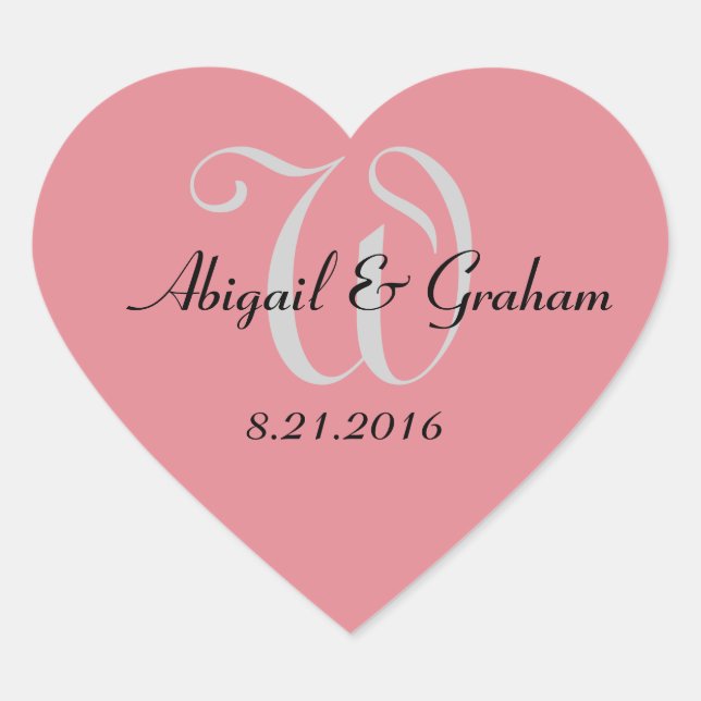 Stickers Coeur mariage (Devant)