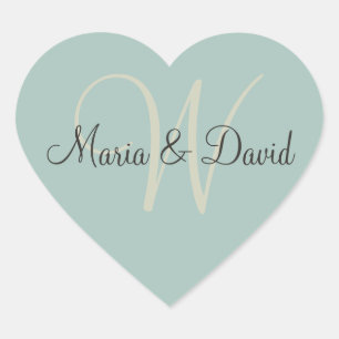 Stickers Coeur Monogram W Enveloppes