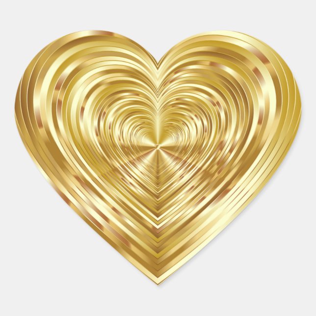 Stickers coeur OR Faux Foil (Devant)
