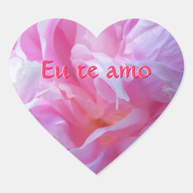 Stickers Coeur Pink Peony (Devant)
