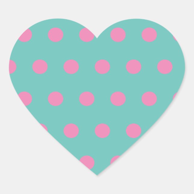 Stickers Coeur Pointe (Aqua & Pink) (Devant)