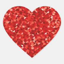 Stickers Coeur Red Faux Foil