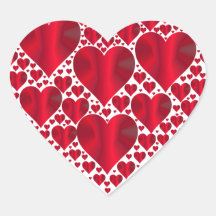 Stickers Coeur Red Faux Foil