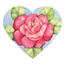 Stickers Coeur rose