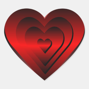 Stickers Coeur - Rouge