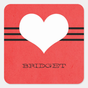 Stickers Coeur Rouge Moderne